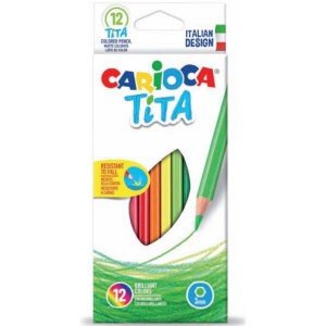 ΞΥΛΟΜΠΟΓΙΕΣ ΧΡΩΜΑΤΙΣΤΕΣ CARIOCA TITA 12 χρώματα Ξυλομπογιές