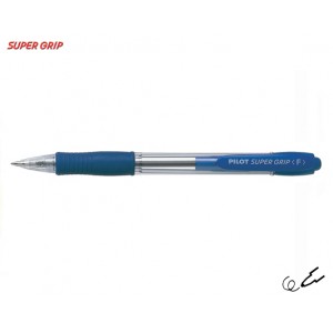Γραφη - Διορθωση - Σχολικα ειδη -  ΣΤΥΛΟ PILOT SUPER GRIP FINE 0.7mm ΜΠΛΕ Στυλό