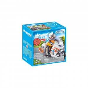 Παιχνιδια PLAYMOBIL - Παιδικα παιχνιδια - Playmobil Διασώστης με Μοτοσυκλέτα 70051 PLAYMOBIL