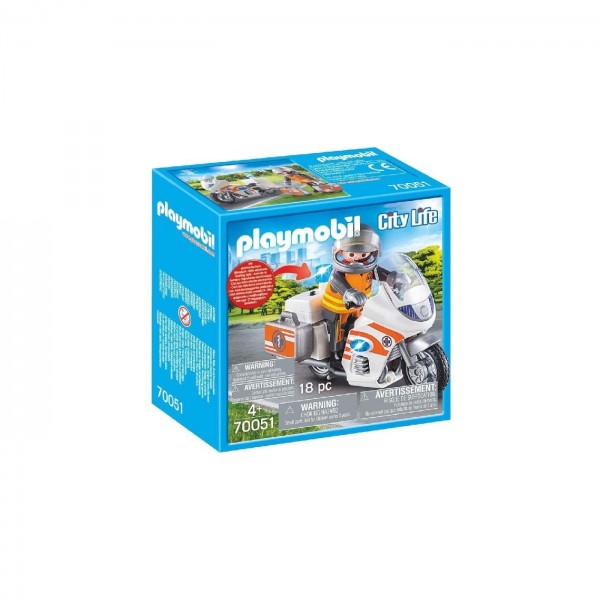 Παιχνιδια PLAYMOBIL - Παιδικα παιχνιδια - Playmobil Διασώστης με Μοτοσυκλέτα 70051 PLAYMOBIL