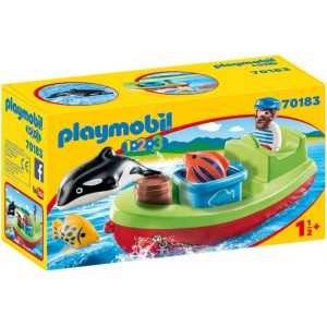Παιχνιδια PLAYMOBIL - Παιδικα παιχνιδια - Playmobil 1.2.3 Αλιευτικό Σκάφος - 70183 PLAYMOBIL
